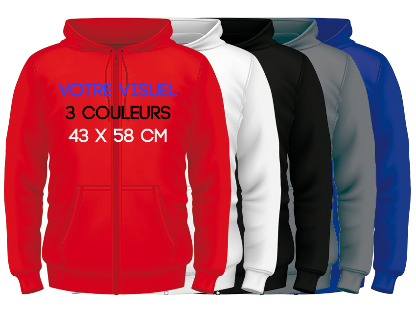 ZIPPED HOODIES / 3 couleurs