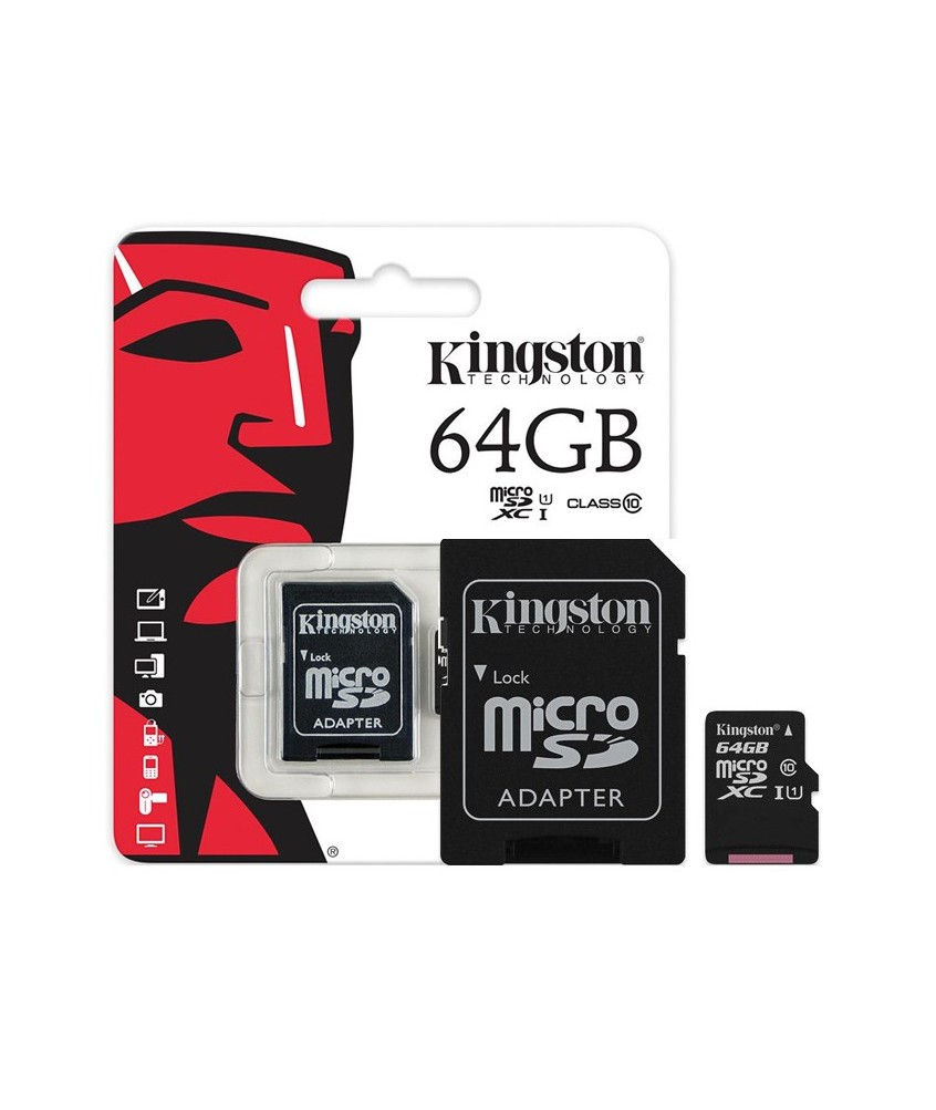 Thumbnail: Memory card 32GB/64GB microSDXC + SD adaptor KINGSTON