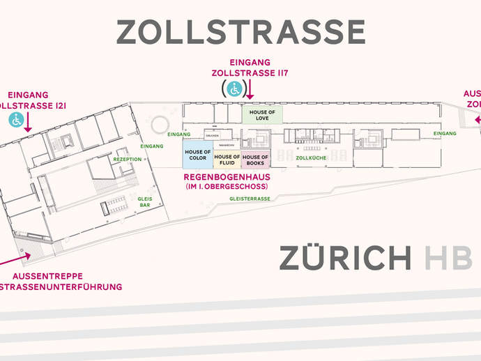 Situationsplan Regenbogenhaus im Zollhaus
