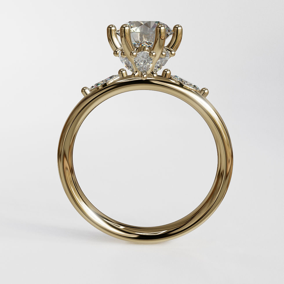 Thumbnail: 14K Gold Engagement Ring | Tulip by Milad Jewelers