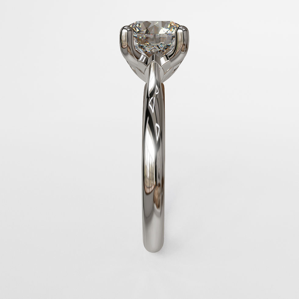 Thumbnail: 14K Gold Solitaire Diamond Engagement Ring