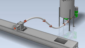 Dozownik materiałów i komponentów sypkich do granulatora
