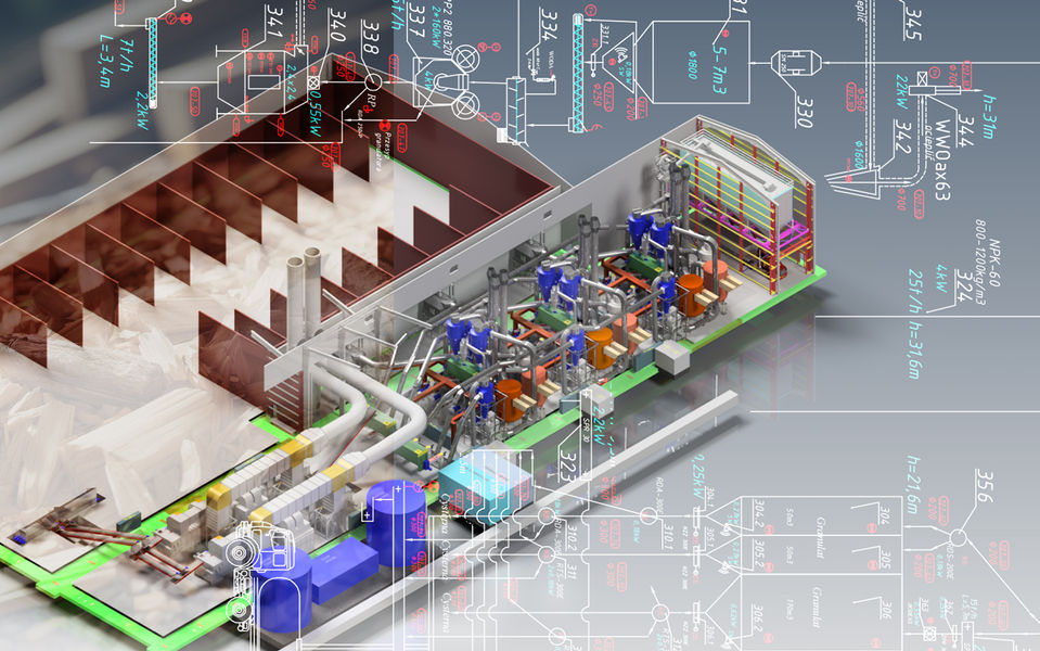Fabryka pelletu z SRF/RDF. Projekt 3D i Schemat Technologiczny.