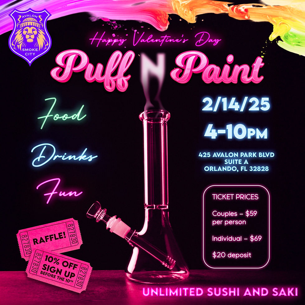 Valentines Day Paint and Sip at Avalon Smoke Shop