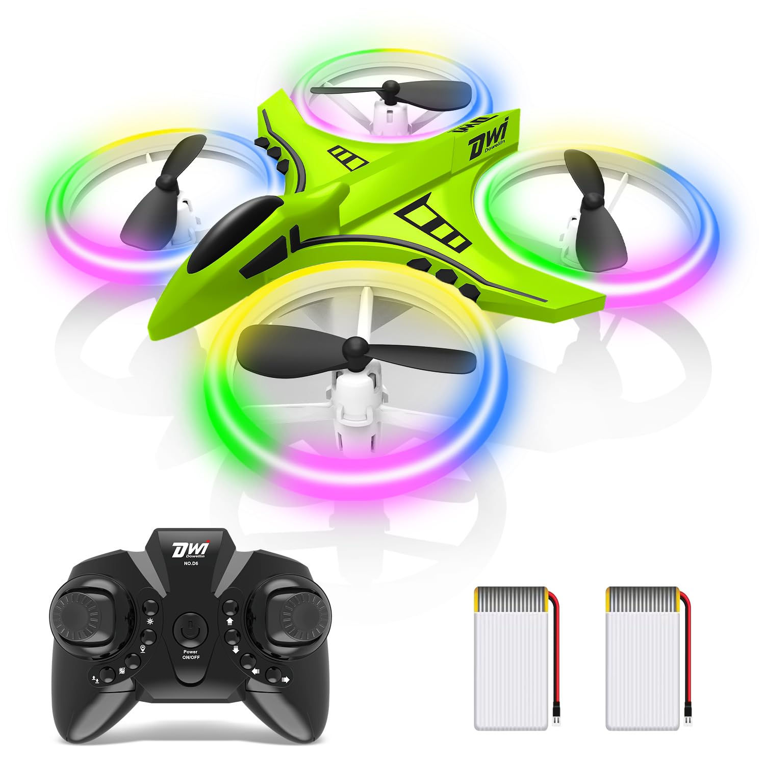 Dwi Dowellin Crash-Proof Mini Drone with LED Lights