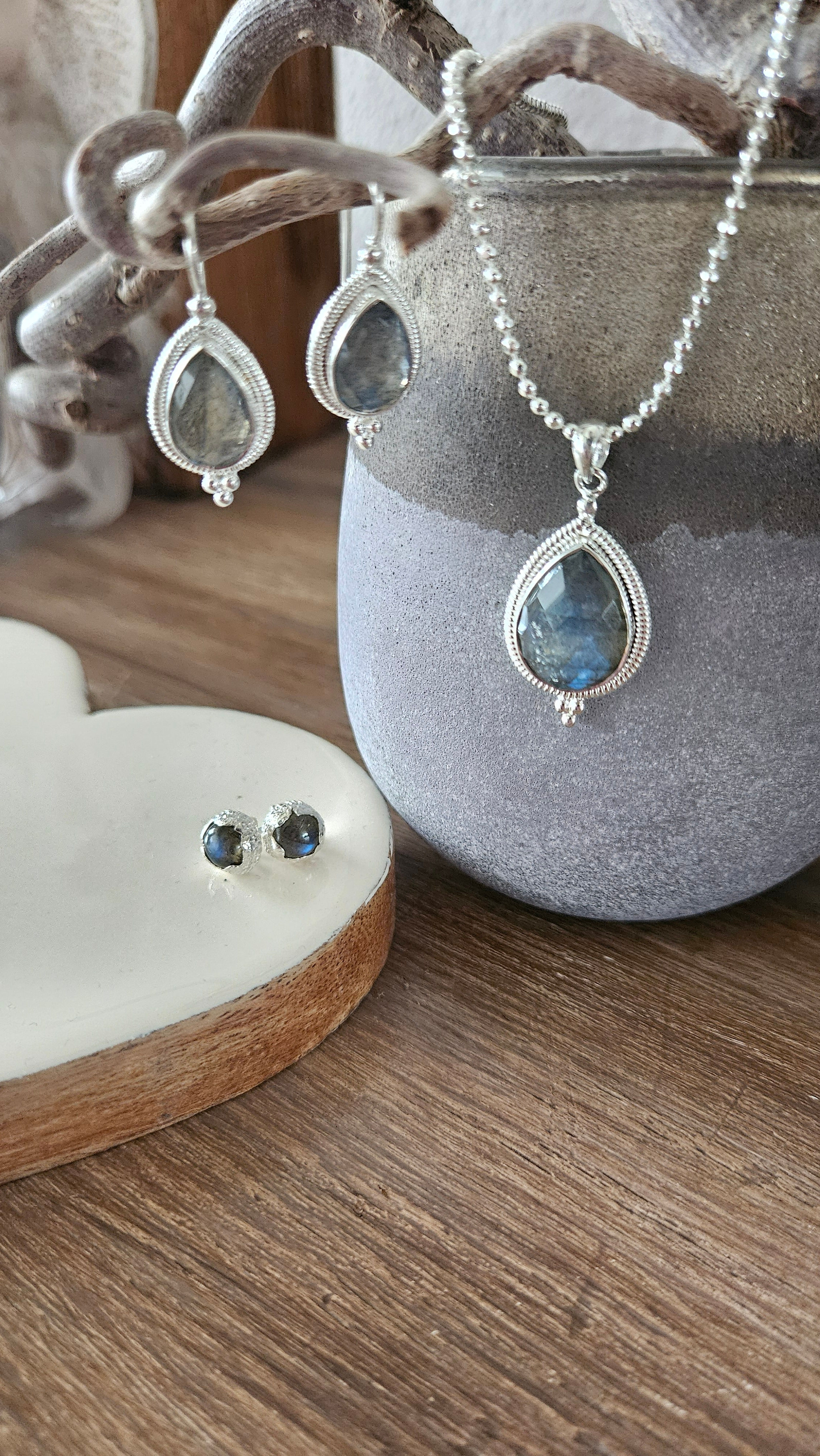 Schmuck-Set Labradorith