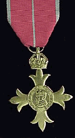 The insignia of an Officer of the Order of the British Empire (OBE)