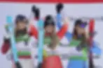 Soldeu 2026. Podium de la prueba de descenso de Copa del Mundo de Esquí Alpino. Foto: AGENCE ZOOM