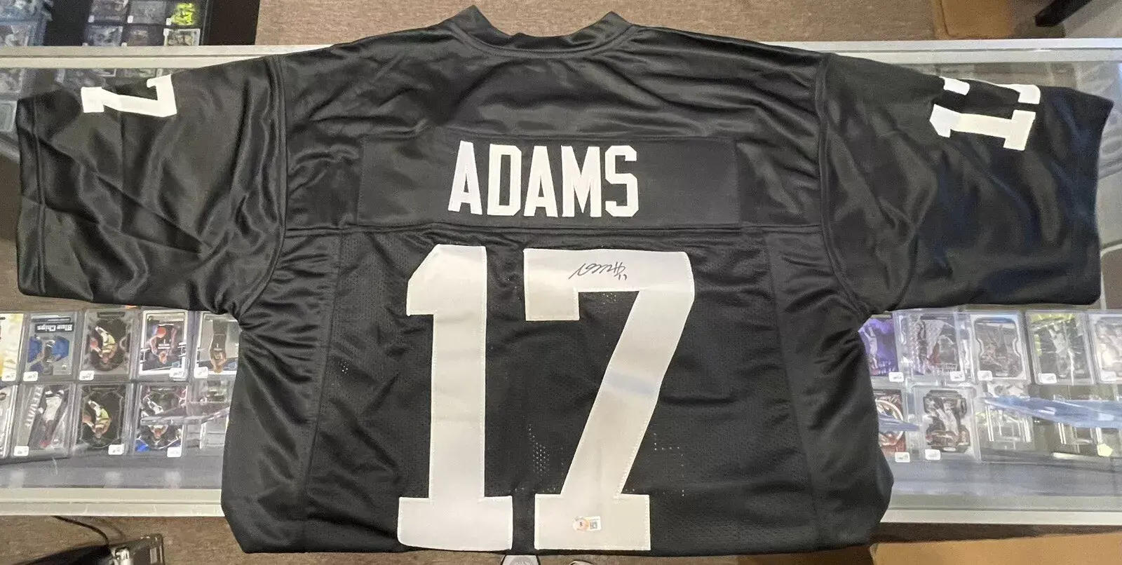 Davante Adams Autographed Las Vegas Raiders Custom Jersey JSA #17