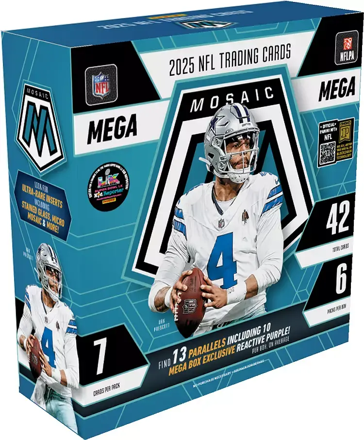 2025 Panini Mosaic Football Mega Box (Reactive Purple)