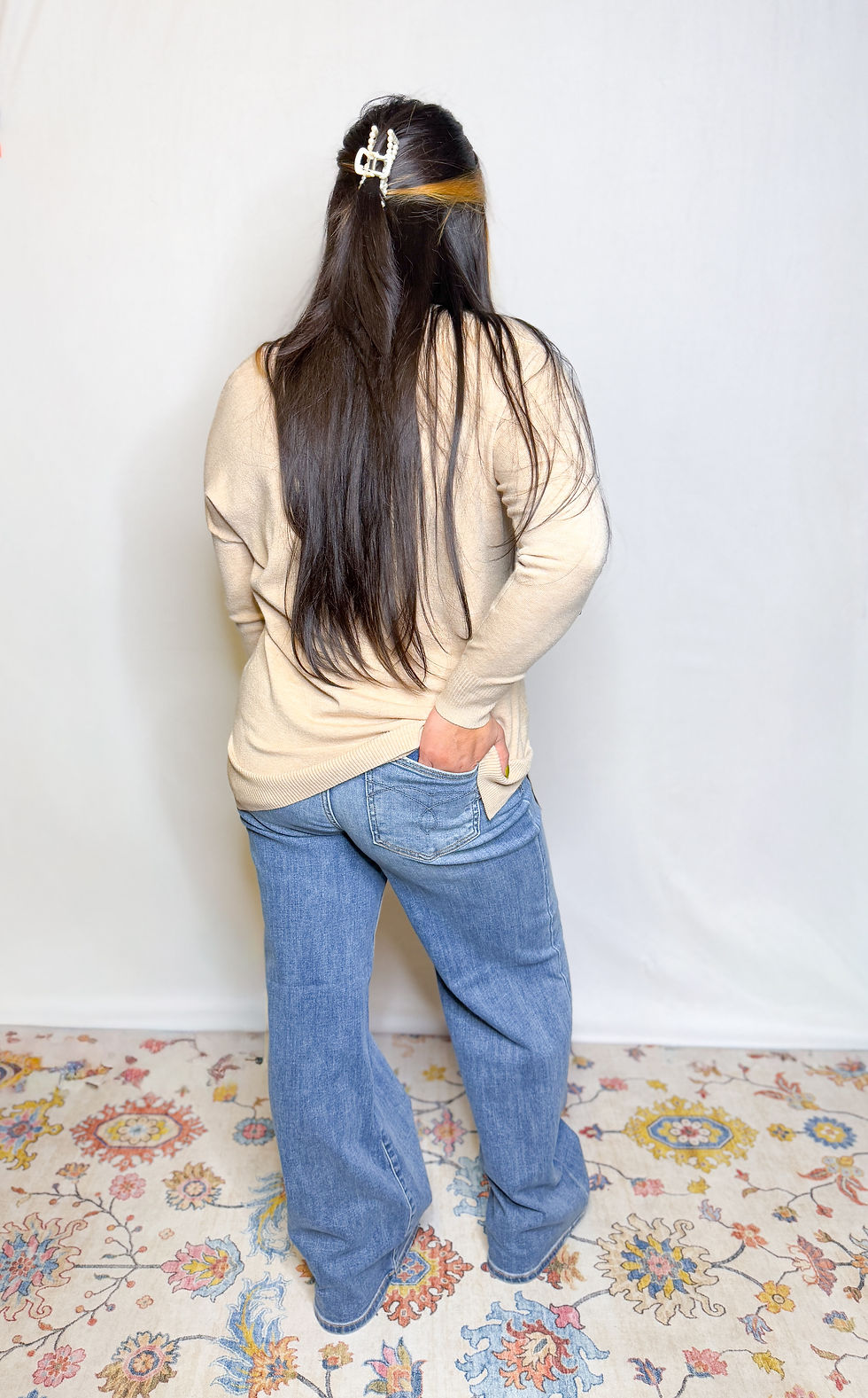 Thumbnail: Judy Blue Retro Wide Leg Jeans