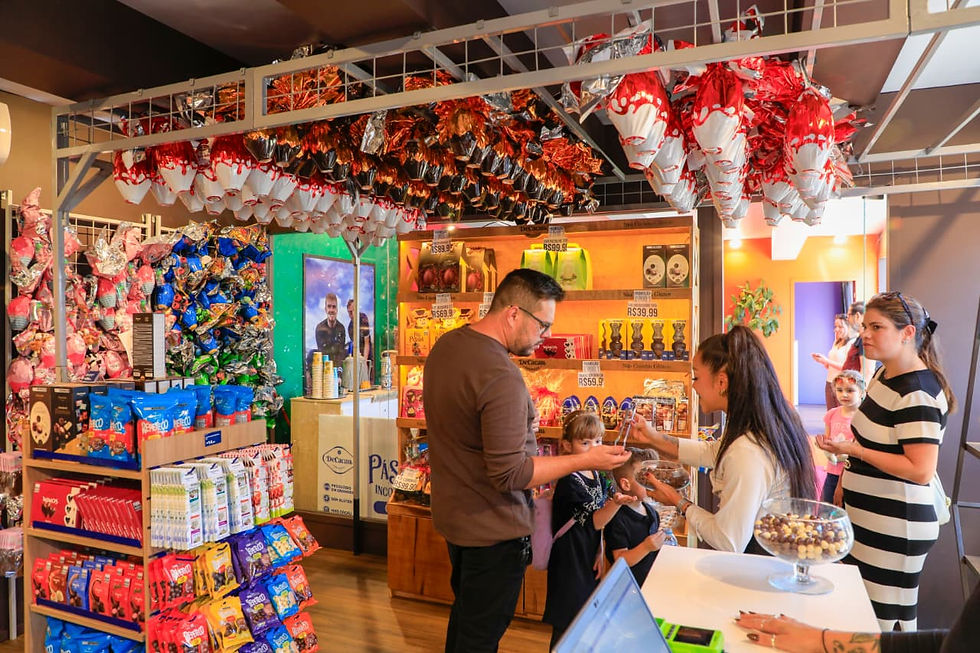 Feriadão para aproveitar os descontos no Salão do Chocolate Artesanal de Gramado na Rua Coberta