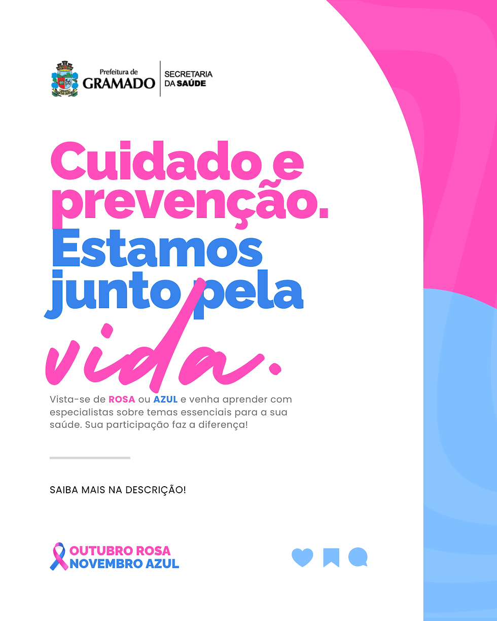 Saúde promove 1º Encontro Outubro Rosa e Novembro Azul com foco na prevenção
