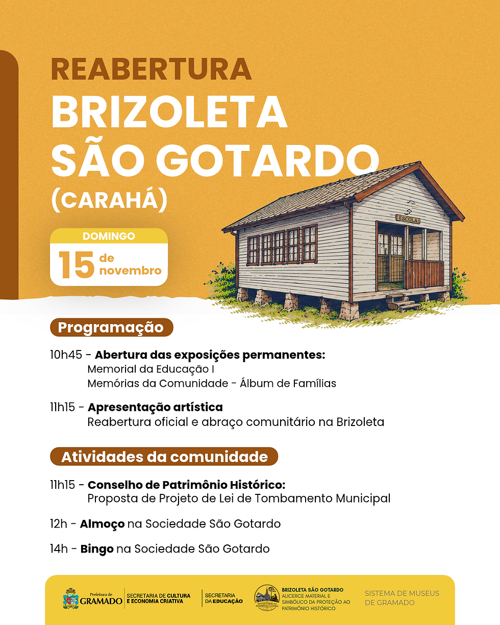 Prefeitura de Gramado inicia preparativos para a reabertura da Brizoleta São Gotardo e resgate da memória no Carahá
