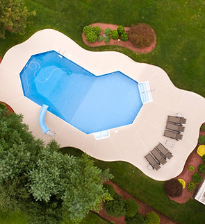 Aerial View of a Swimming Pool