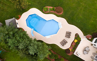 Aerial View of a Swimming Pool