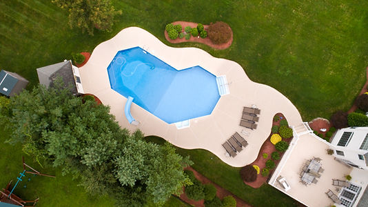Aerial View of a Swimming Pool