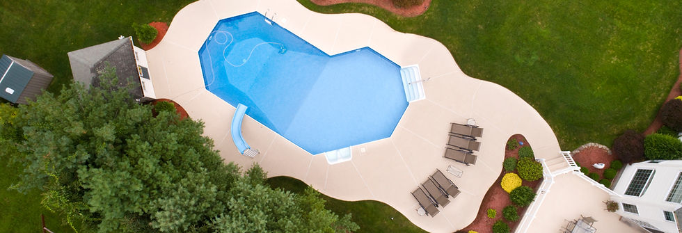 Aerial View of a Swimming Pool