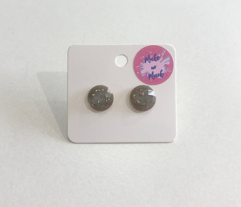 Thumbnail: Circle Chiseled Stud Earrings