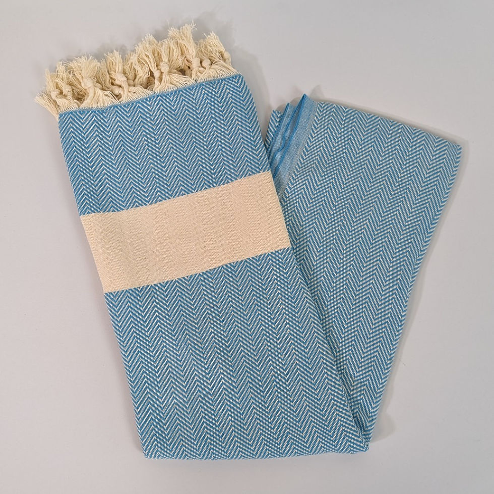 Thumbnail: Fouta chevron turquoise