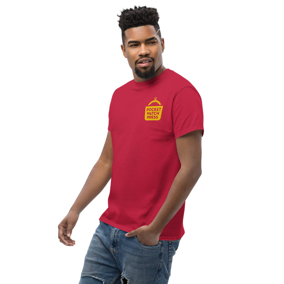 Thumbnail: Pocket Watch Press Embroidered Tee (Yellow Logo)