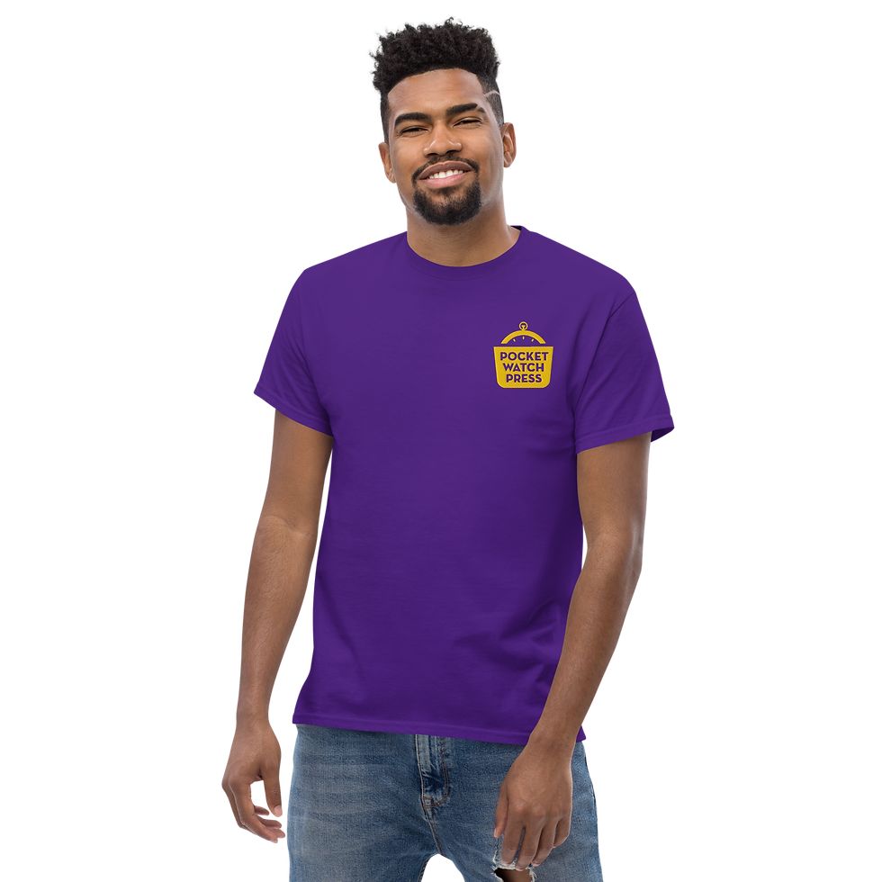Thumbnail: Pocket Watch Press Embroidered Tee (Yellow Logo)