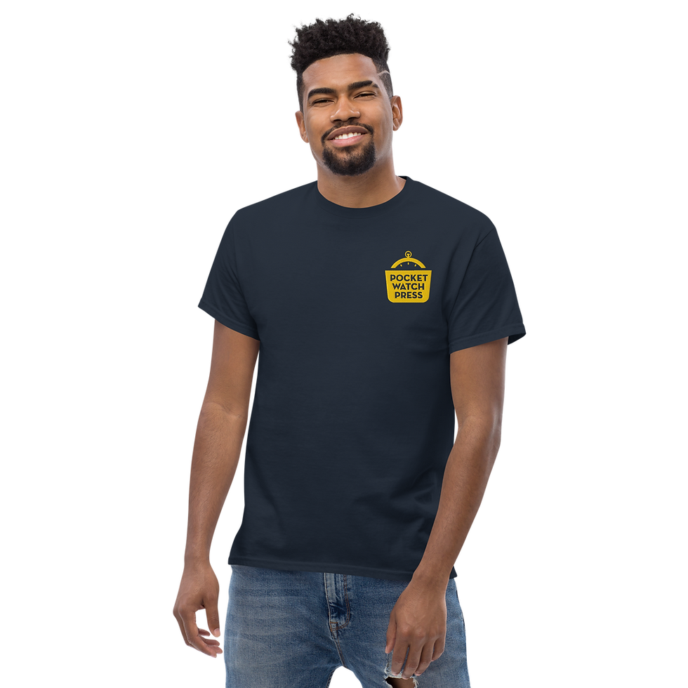 Thumbnail: Pocket Watch Press Embroidered Tee (Yellow Logo)