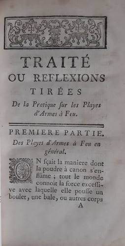 Livre Ancien 1737 - Traité Sur Les Plaies D'armes à Feu, Médecine, édition Originale