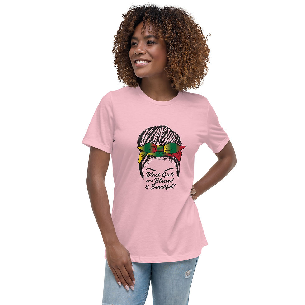Thumbnail: "Black Girls Are Blessed And Beautiful" Women's Relaxed T-Shirt