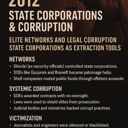 Russia 2012: State Corporations, Siloviki, and the Anatomy of Controlled Corruption