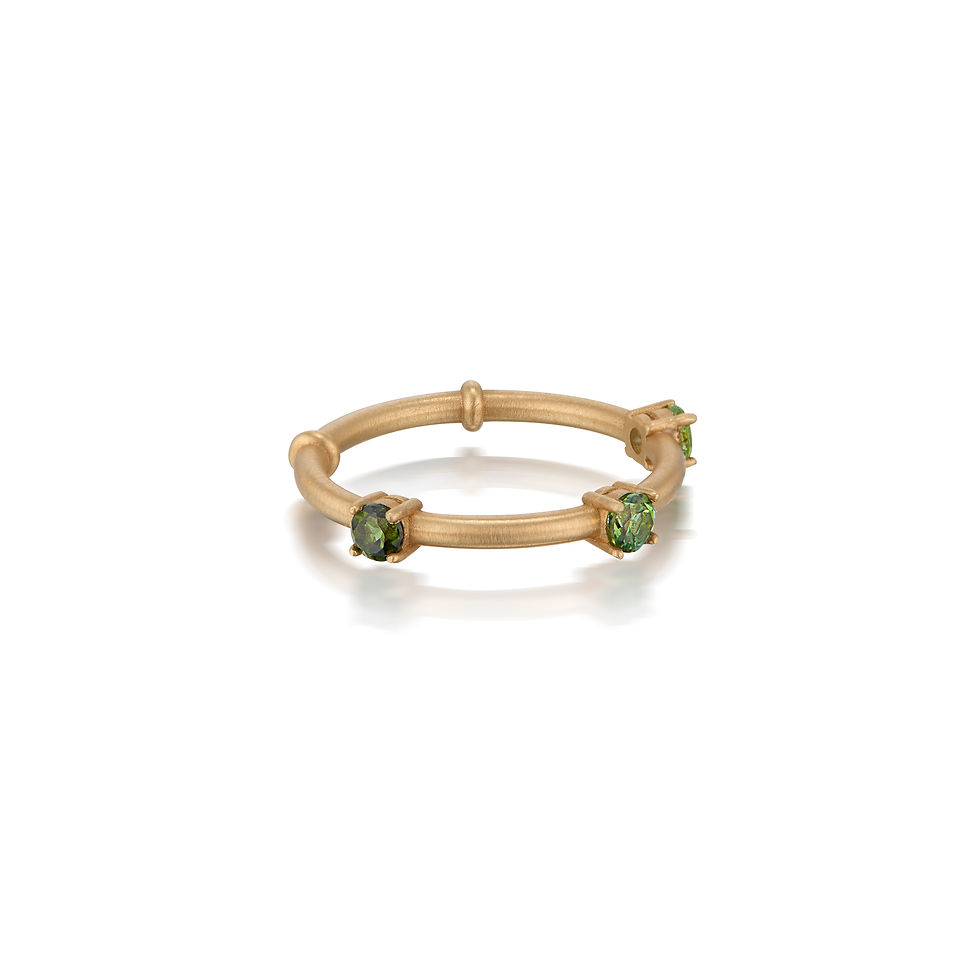 Thumbnail: AUSPICIOUS THREE GEMSTONE STACKING RING