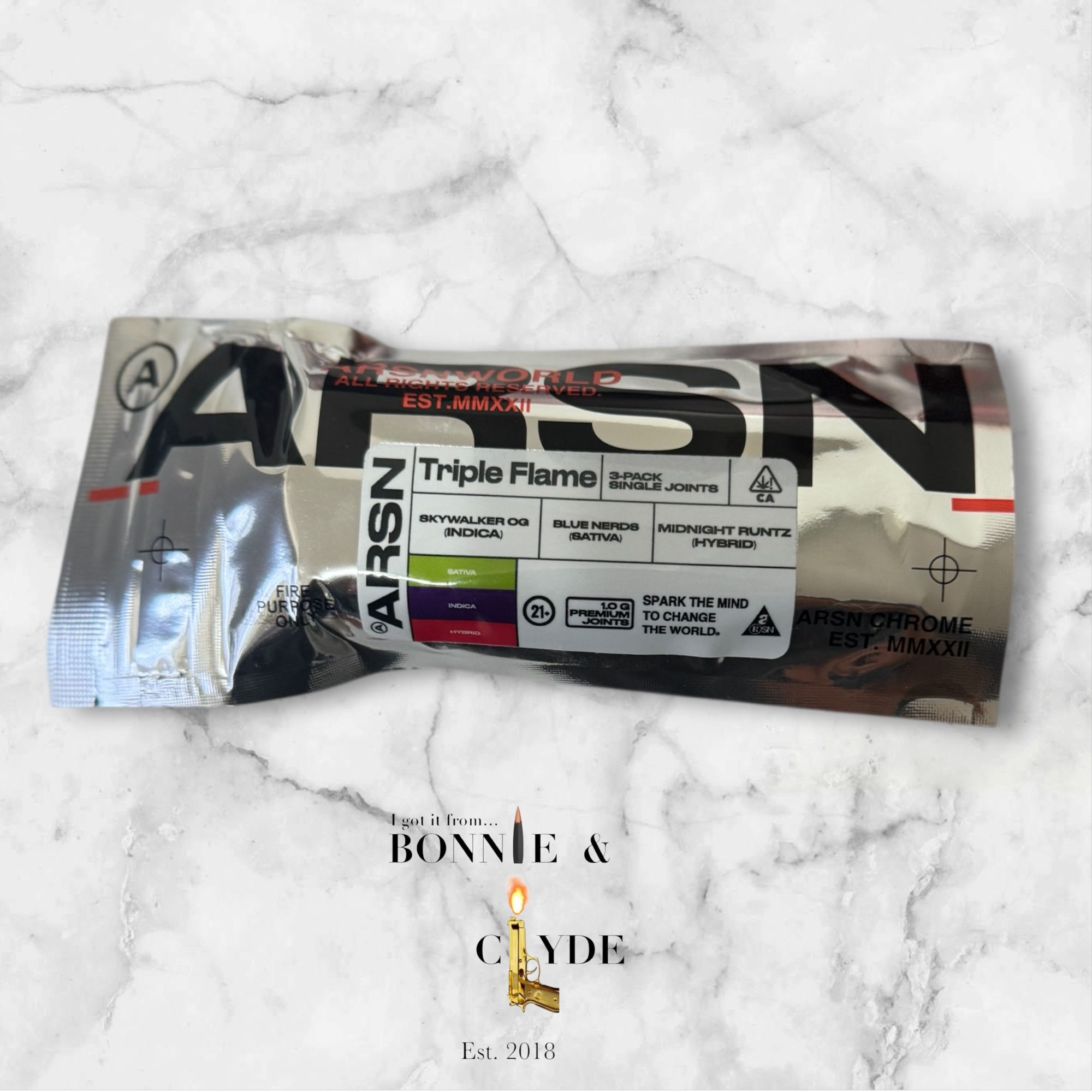 Arsn World Triple Flame | 3-Pack Single Joints