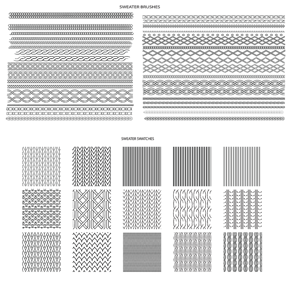 SWEATER BRUSHES & SWATCHES