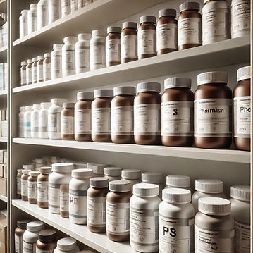 DALL·E 2025-03-28 02.12.18 - A highly realistic image of pharmaceutical pill bottles neatl