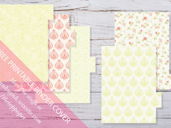 FREE Printable A5 planner dividers: "FLOWER PATTERN" watercolor pattern planner inserts |