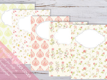 FREE Printable Binder Cover: "CLASSY SPRING" 5x set Covers & Spines | Binder insert |