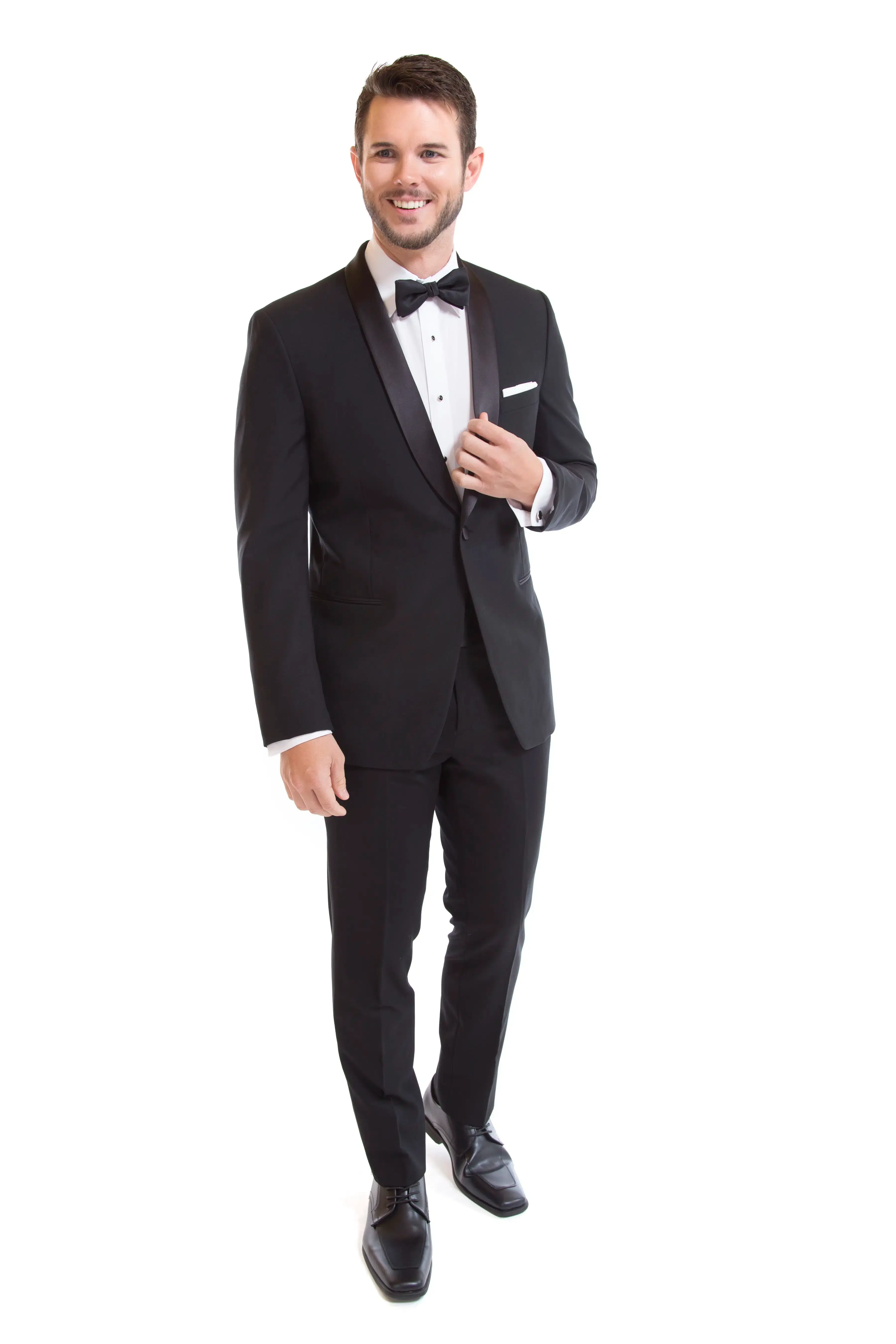 Fabian Couture 1 Button Slim Black Shawl Tuxedo