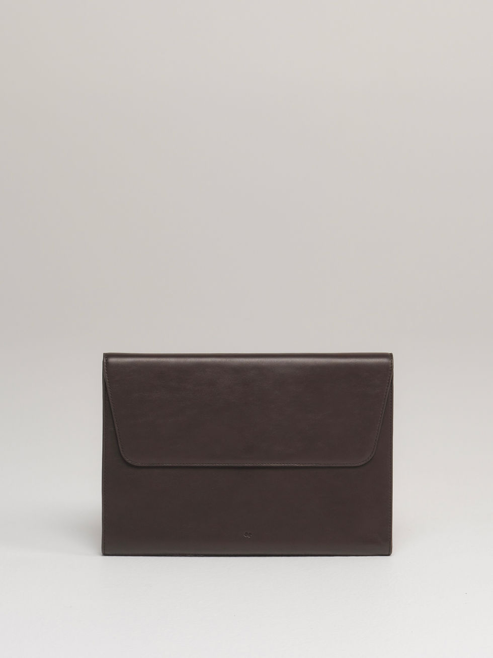 CLEO leather chocolate laptop sleeve case