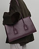 model carrying leather tote bag for SIE STUDIO