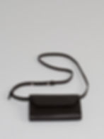 PALOMA leather cross body bag and clutch in chocolate brown