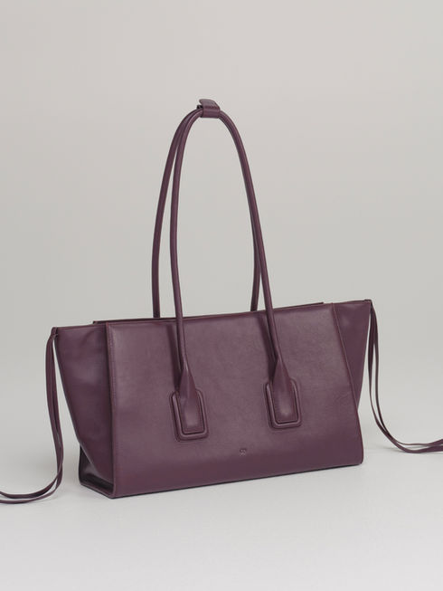 MATEO handcrafted leather tote bag in fig