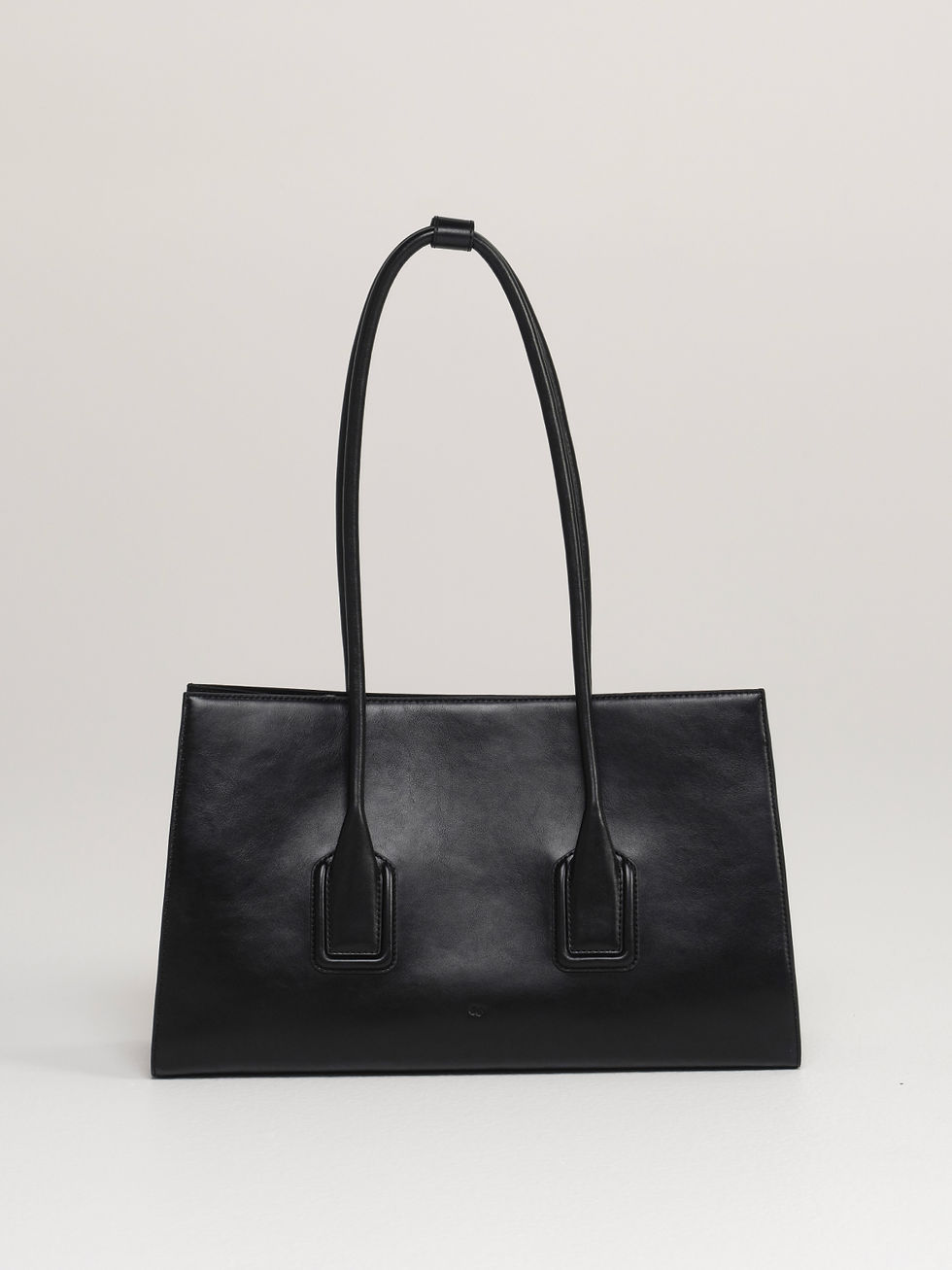 MATEO Australian leather tote bag in black, front on