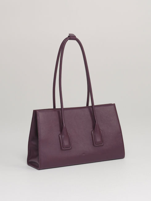 MATEO handcrafted leather tote bag in fig