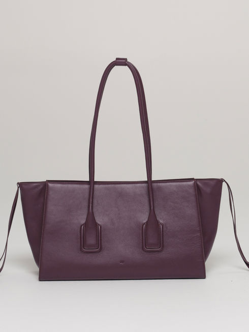 MATEO handcrafted leather tote bag in fig