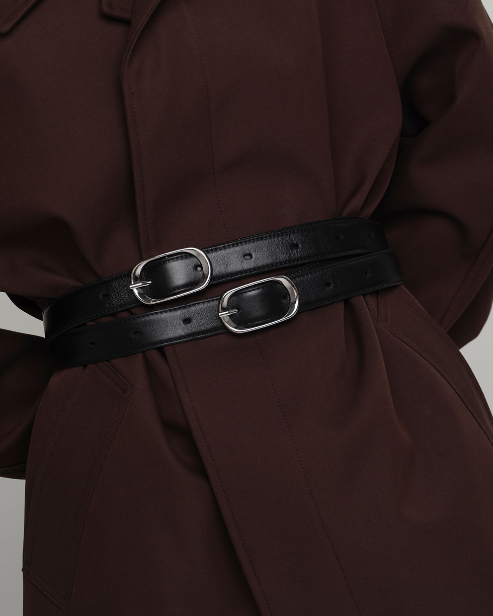 AGNES, an oval shaped belt made from 100% australian leather