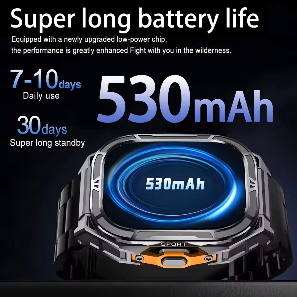 Thumbnail: 2025 NEW TANK X5 Smartwatch 5ATM Waterproof GPS Dual-Frequency tracking 1.96" AM