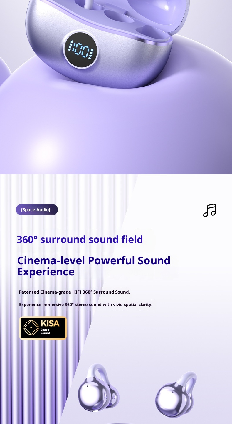 Thumbnail: Original Sony Wireless Headphones D151 Open-back Clip-on Style, Bluetooth 5.4 Sp