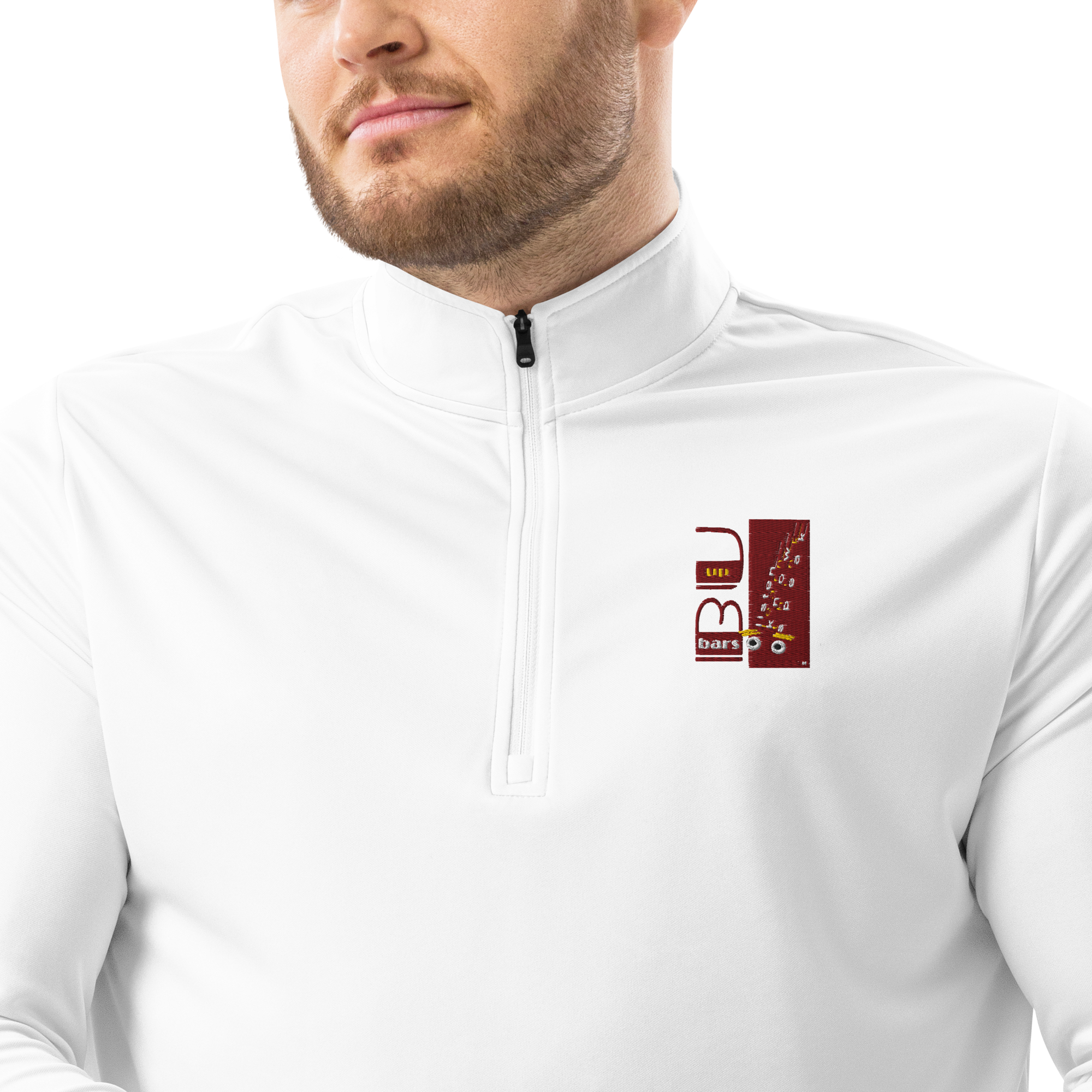 M: shirts+: "Bars Up", long sleeve quarter zip