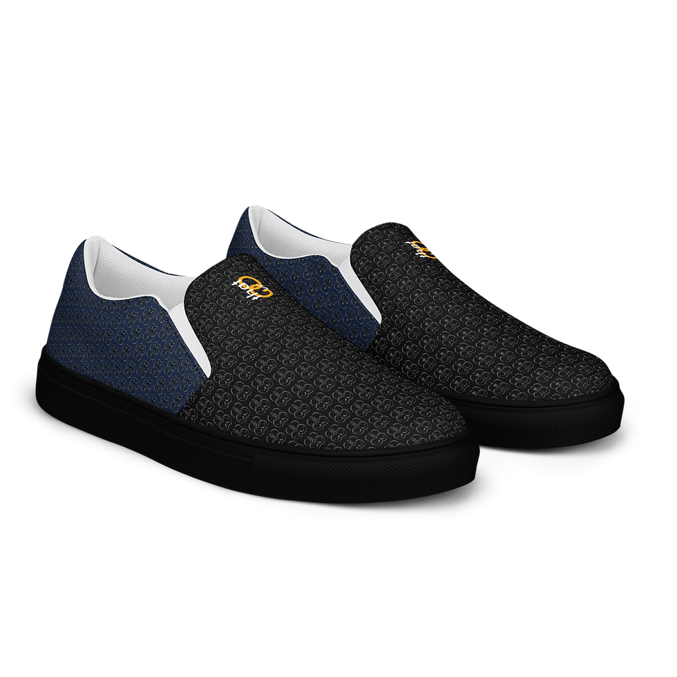 Thumbnail: M: footwear: "I'Nigma", canvas slip-on sneakers .nvy/blk