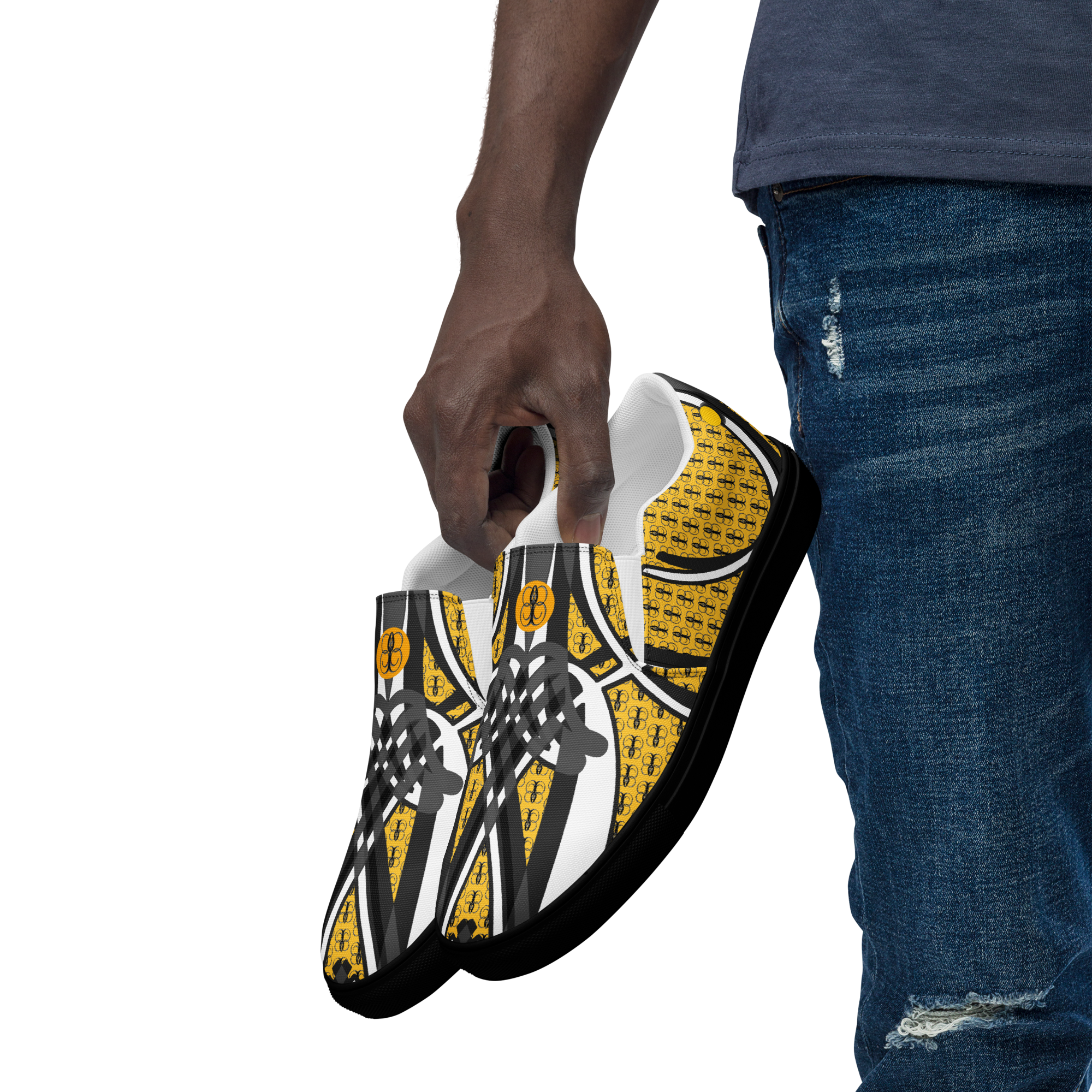 M: footwear #122261: "I'Nigma, slip-on sneakers .ylw